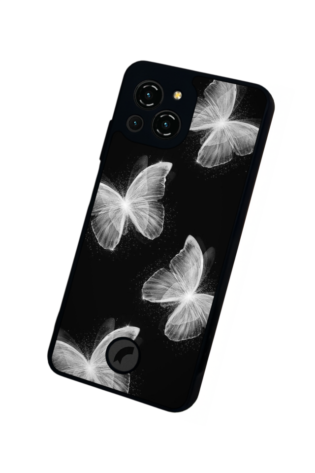 Reeder S23 Pro Max Uyumlu Kelebek Tasarımlı Glossy Premium Kılıf