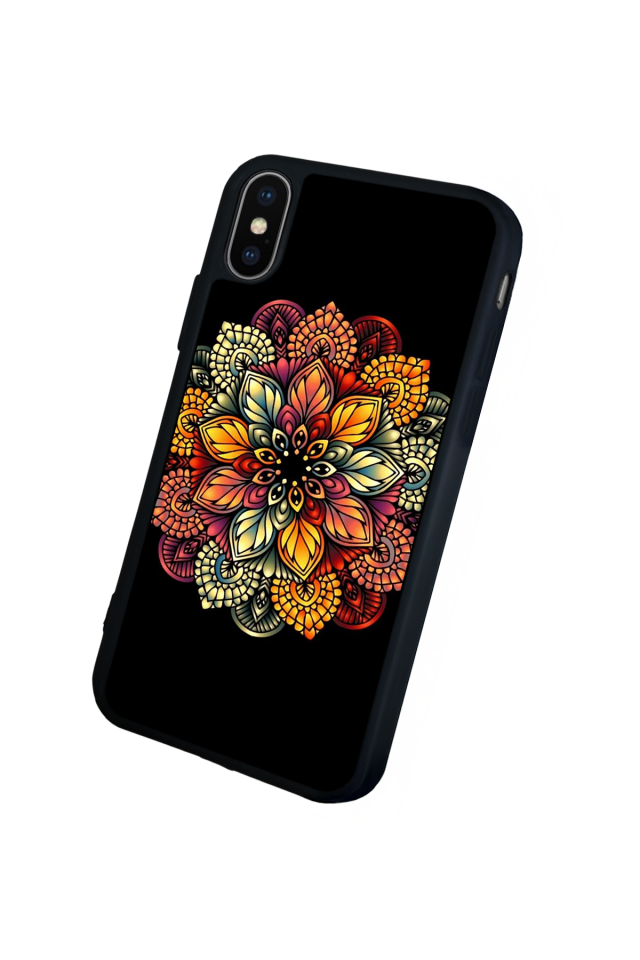 iPhone XS Max Uyumlu Mandala Tasarımlı Glossy Premium Kılıf