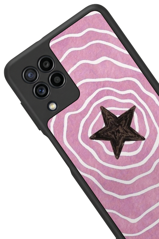 Samsung Galaxy M32 Uyumlu Retro Yildizlar Tasarımlı Glossy Premium Kılıf