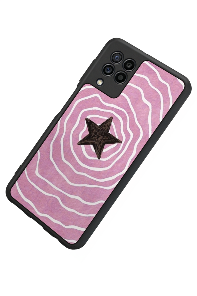 Samsung Galaxy M32 Uyumlu Retro Yildizlar Tasarımlı Glossy Premium Kılıf