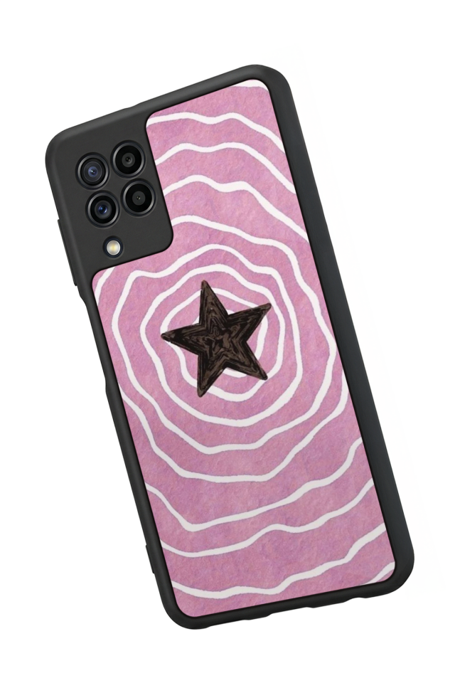 Samsung Galaxy M32 Uyumlu Retro Yildizlar Tasarımlı Glossy Premium Kılıf