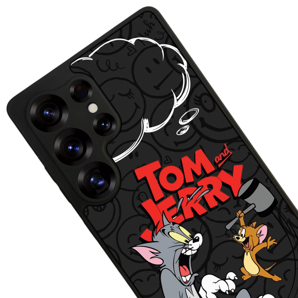Samsung Galaxy S25 Ultra Uyumlu Tom And Jerry Tasarımlı Glossy Premium Kılıf