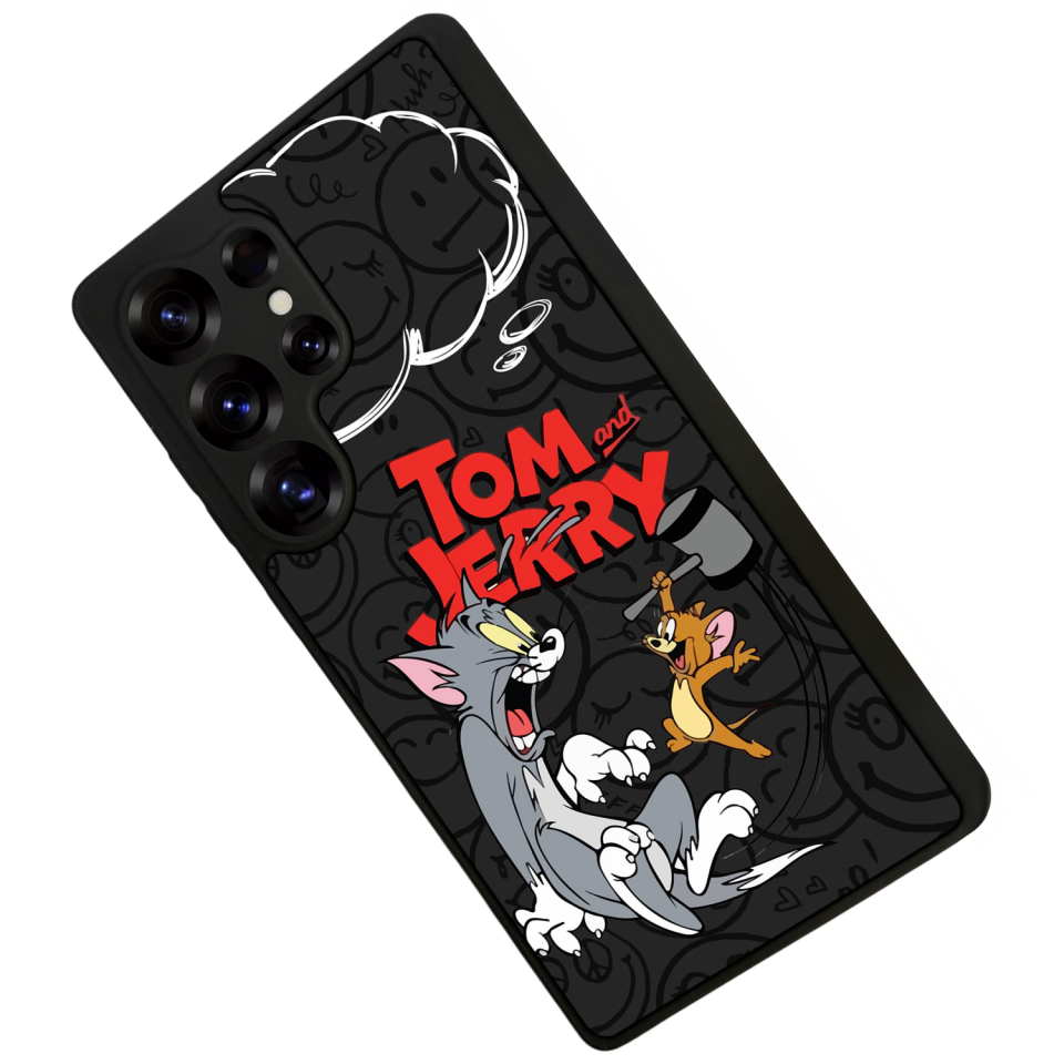 Samsung Galaxy S25 Ultra Uyumlu Tom And Jerry Tasarımlı Glossy Premium Kılıf