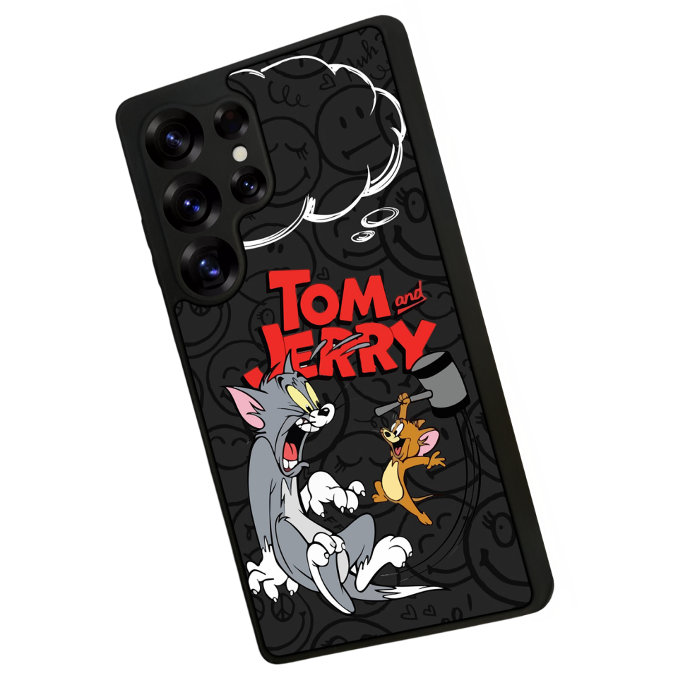 Samsung Galaxy S25 Ultra Uyumlu Tom And Jerry Tasarımlı Glossy Premium Kılıf