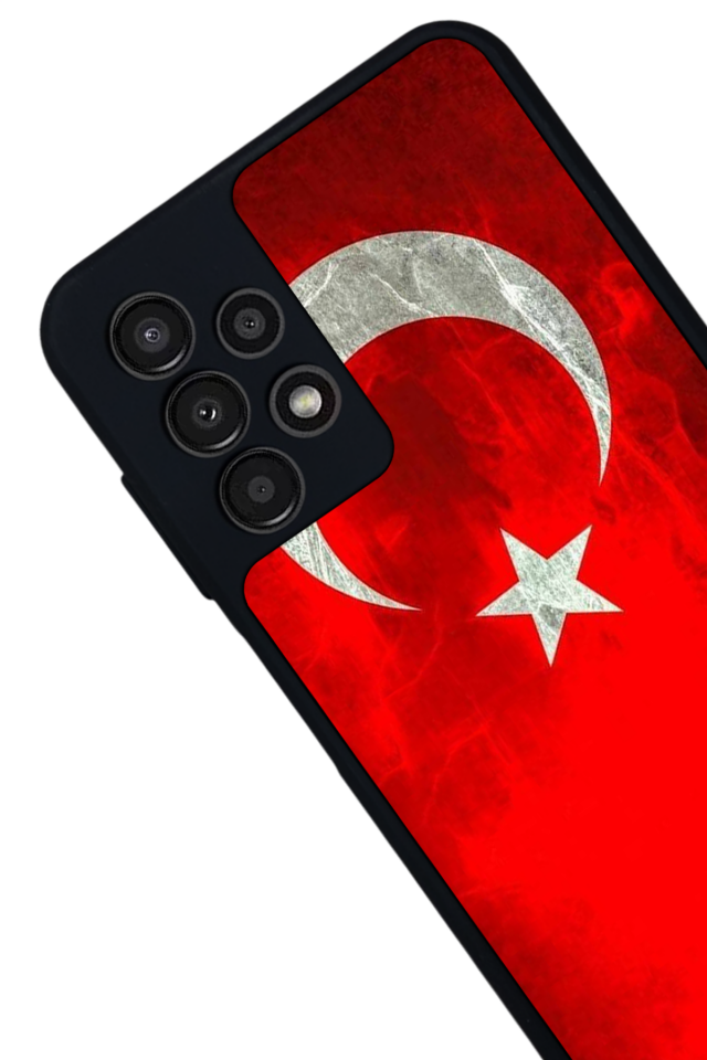 Samsung Galaxy A13 Uyumlu Türk Bayragi Tasarımlı Glossy Premium Kılıf