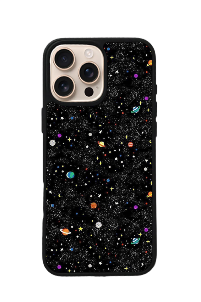 iPhone 14 Pro Max Uyumlu Uzay Tasarımlı Glossy Premium Kılıf