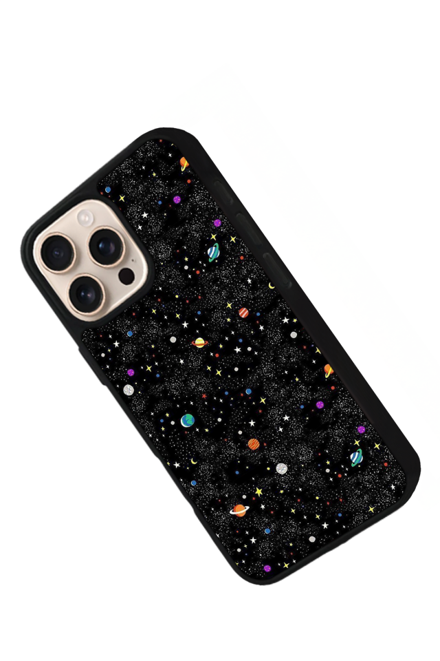 iPhone 14 Pro Max Uyumlu Uzay Tasarımlı Glossy Premium Kılıf