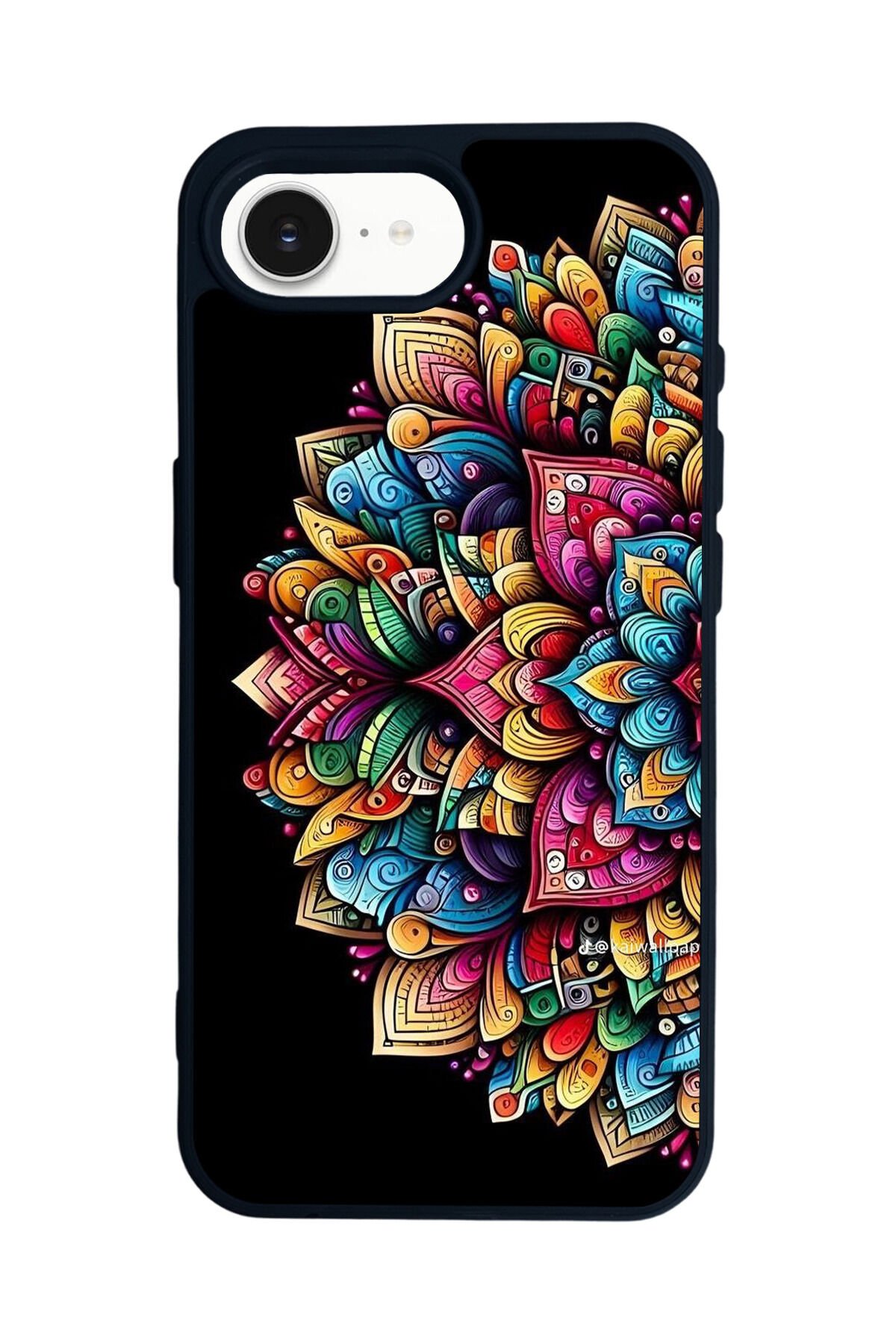iPhone 16E Uyumlu Mandala Tasarımlı Glossy Premium Kılıf