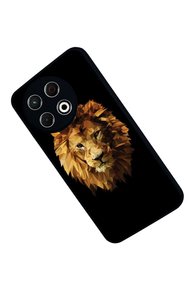 Tecno Spark 30 Pro Uyumlu Aslan Tasarımlı Glossy Premium Kılıf