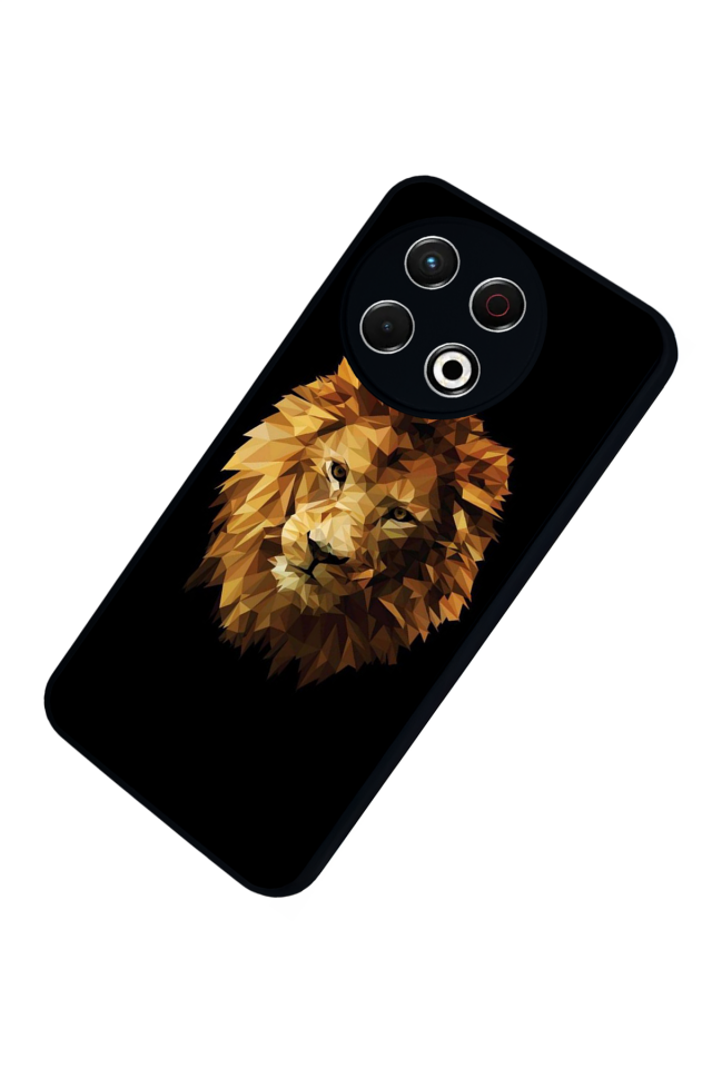 Tecno Spark 30 Pro Uyumlu Aslan Tasarımlı Glossy Premium Kılıf