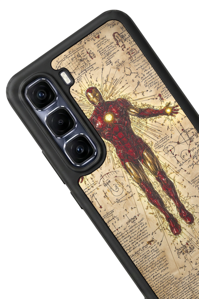 Infinix Hot 60 Pro Plus Uyumlu Iron Man ( Demir Adam ) Tasarımlı Glossy Premium Kılıf