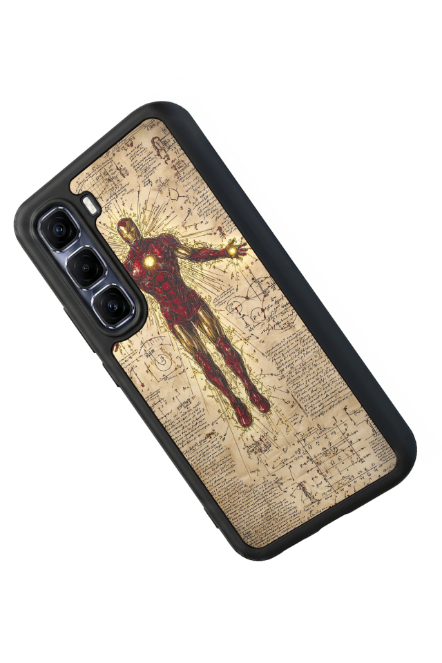 Infinix Hot 60 Pro Plus Uyumlu Iron Man ( Demir Adam ) Tasarımlı Glossy Premium Kılıf