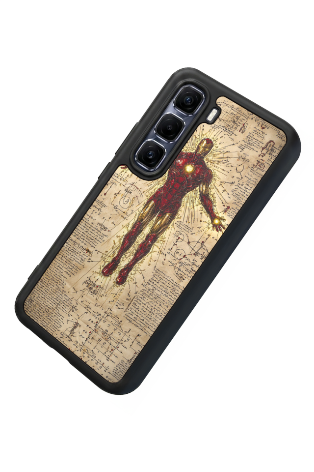 Infinix Hot 60 Pro Plus Uyumlu Iron Man ( Demir Adam ) Tasarımlı Glossy Premium Kılıf