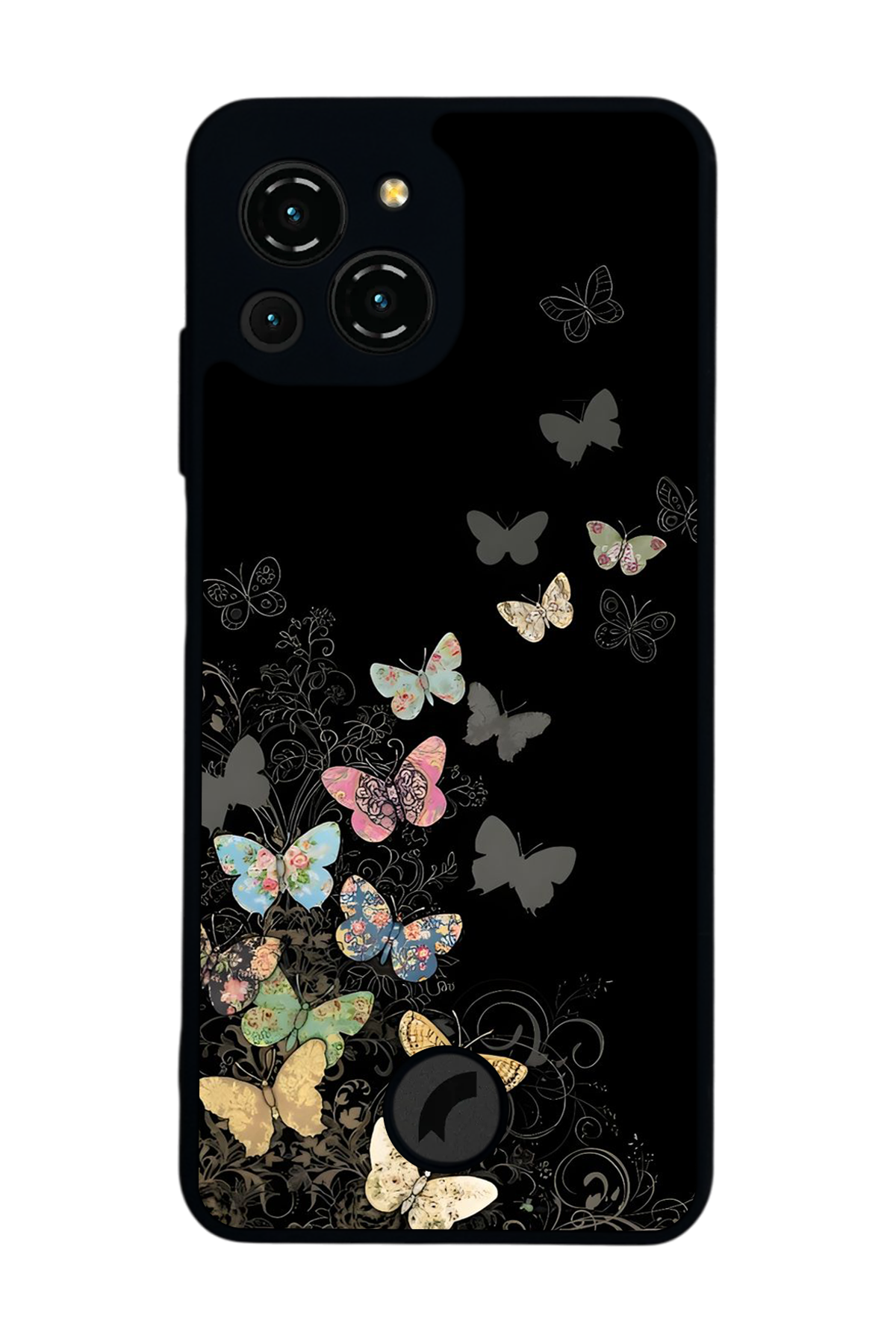 Reeder S23 Pro Max Uyumlu Kelebek Tasarımlı Glossy Premium Kılıf
