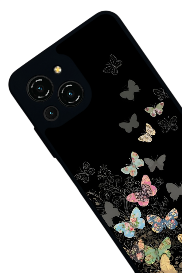 Reeder S23 Pro Max Uyumlu Kelebek Tasarımlı Glossy Premium Kılıf