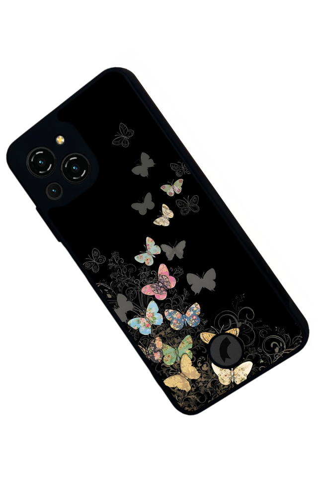 Reeder S23 Pro Max Uyumlu Kelebek Tasarımlı Glossy Premium Kılıf