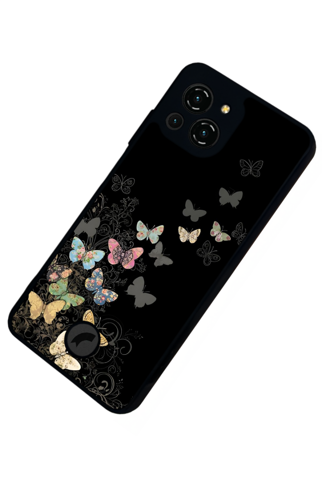 Reeder S23 Pro Max Uyumlu Kelebek Tasarımlı Glossy Premium Kılıf