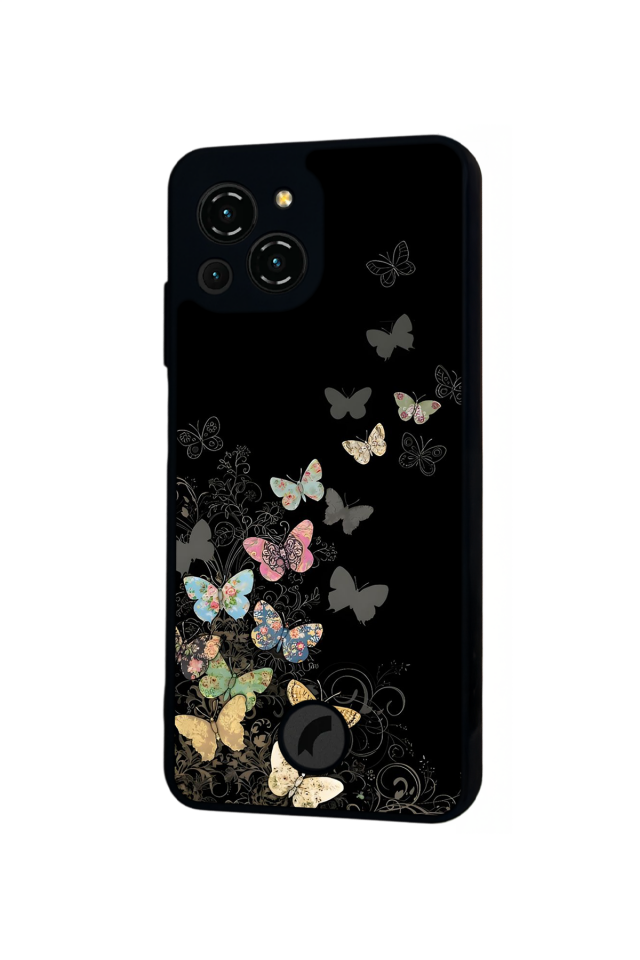 Reeder S23 Pro Max Uyumlu Kelebek Tasarımlı Glossy Premium Kılıf