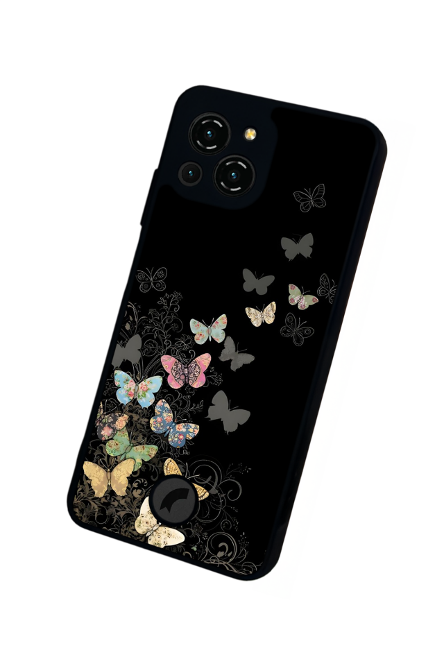Reeder S23 Pro Max Uyumlu Kelebek Tasarımlı Glossy Premium Kılıf