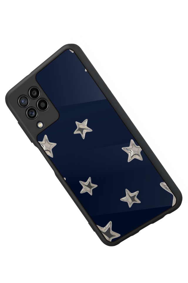 Samsung Galaxy M32 Uyumlu Retro Yildizlar Tasarımlı Glossy Premium Kılıf
