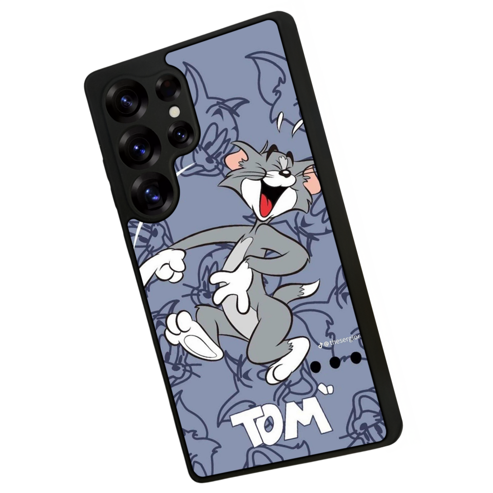Samsung Galaxy S25 Ultra Uyumlu Tom And Jerry Tasarımlı Glossy Premium Kılıf