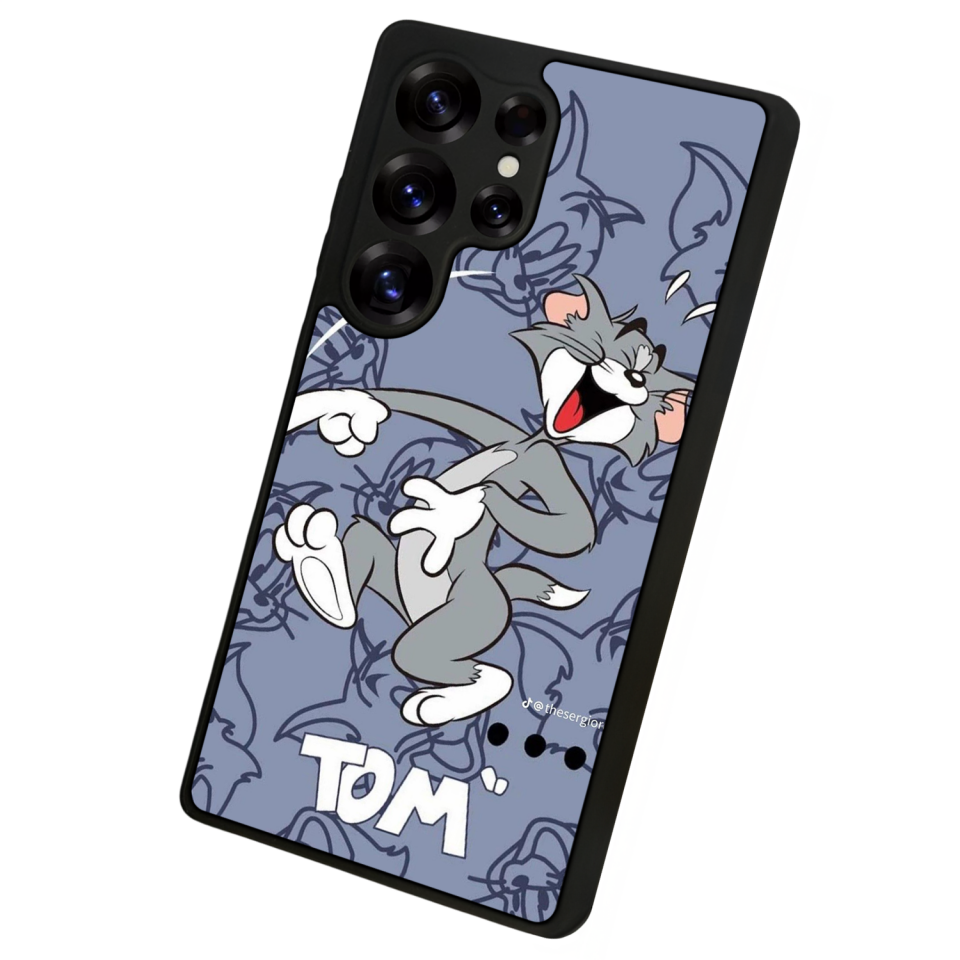 Samsung Galaxy S25 Ultra Uyumlu Tom And Jerry Tasarımlı Glossy Premium Kılıf