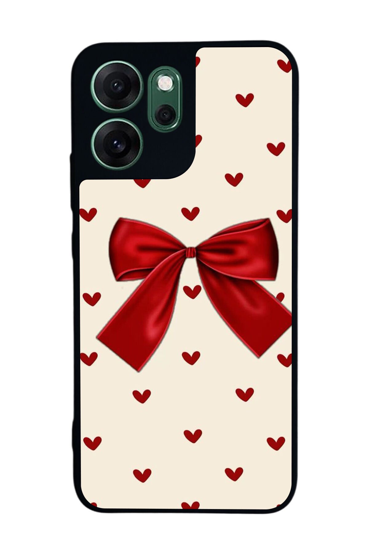 Oppo Reno 14F Uyumlu Kurdele Tasarımlı Glossy Premium Kılıf