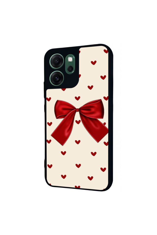 Oppo Reno 14F Uyumlu Kurdele Tasarımlı Glossy Premium Kılıf