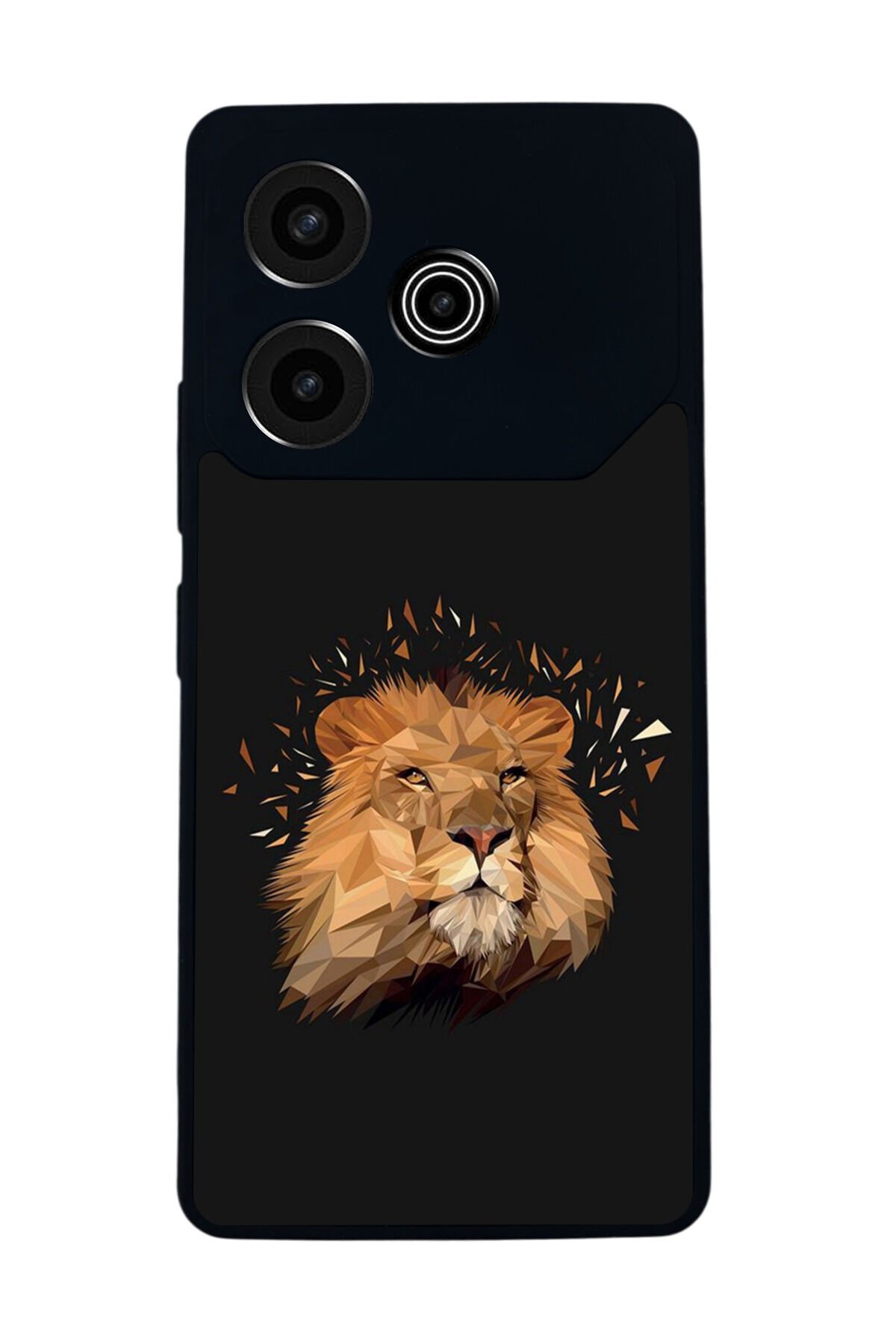 Tecno Pova 6 Uyumlu Aslan Tasarımlı Glossy Premium Kılıf