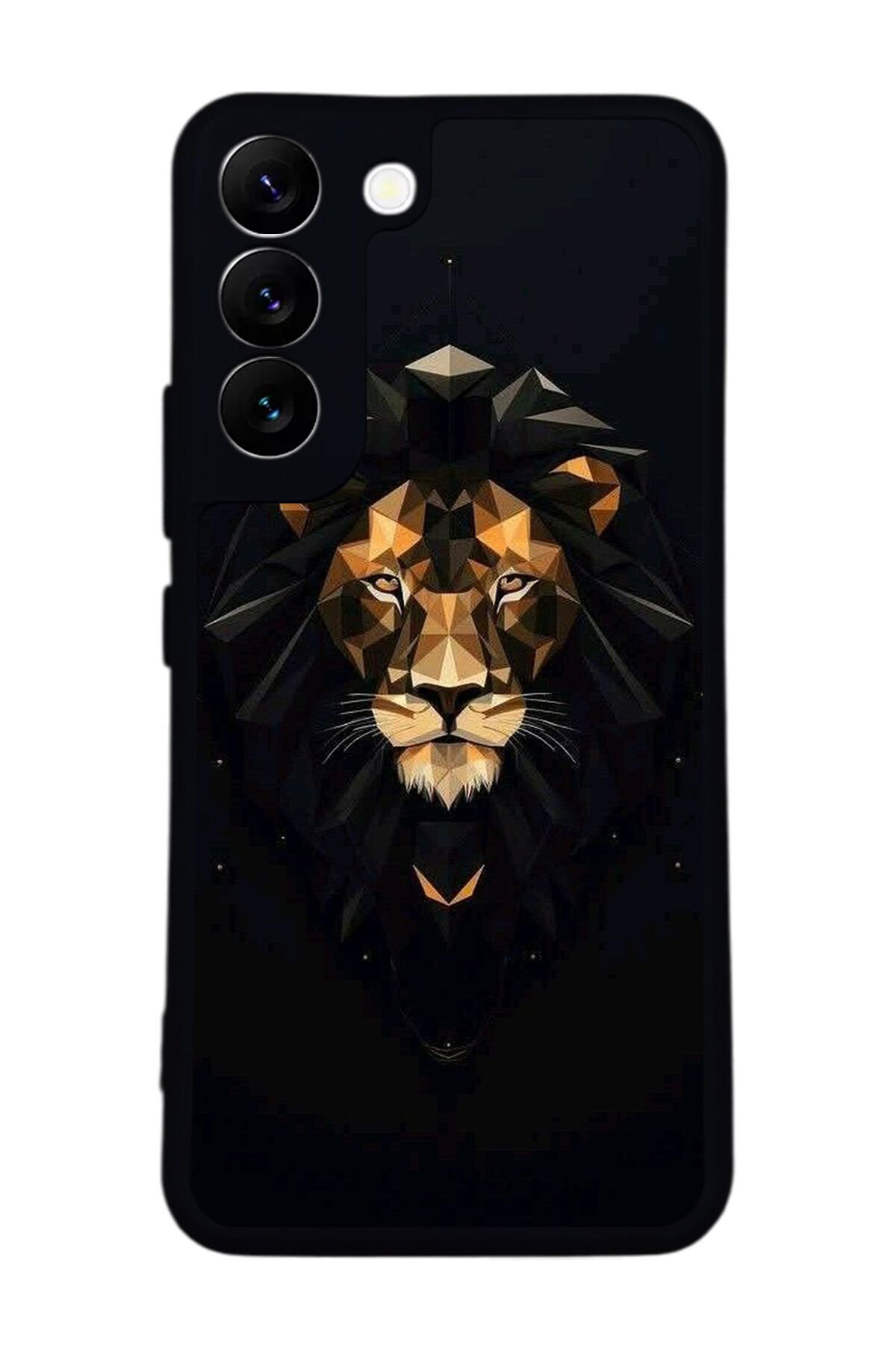 Samsung Galaxy S22 Uyumlu Aslan Tasarımlı Glossy Premium Kılıf
