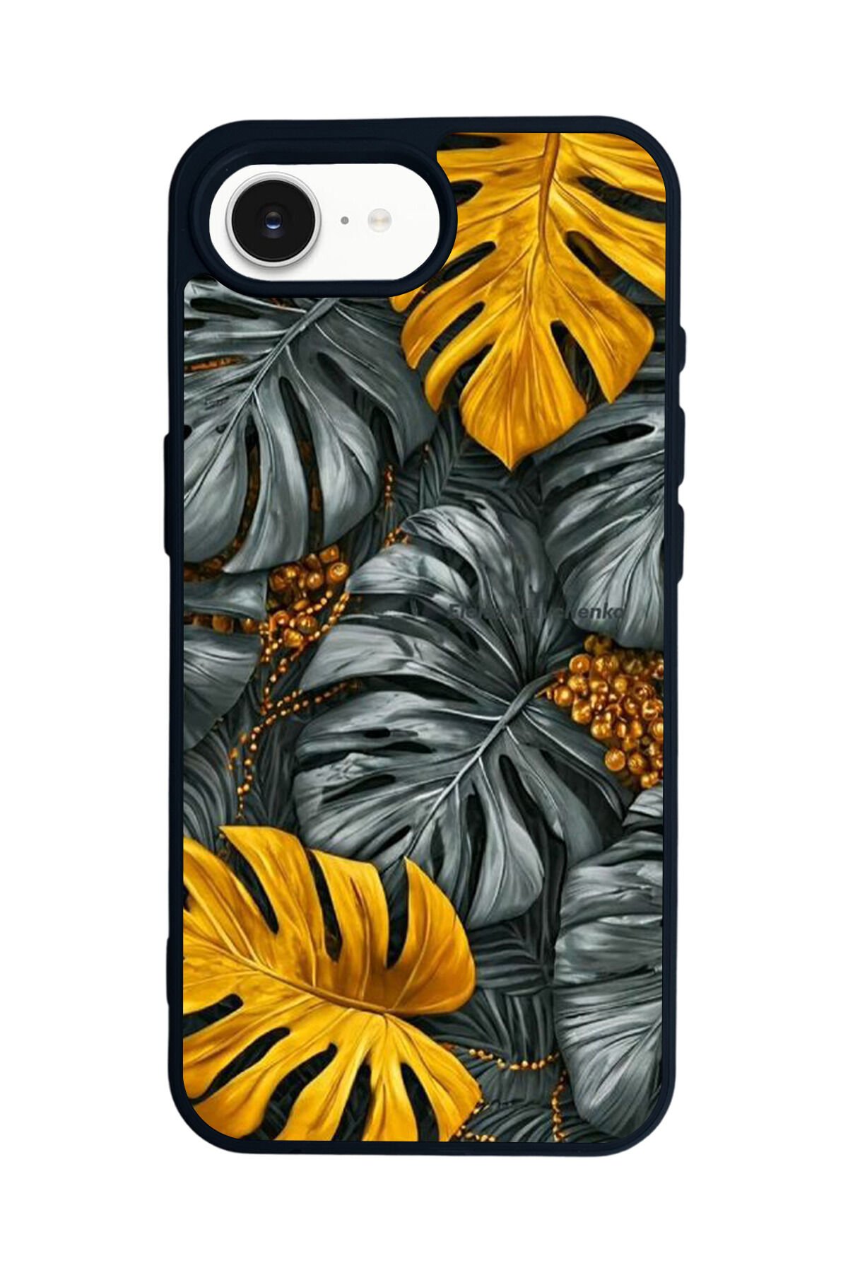 iPhone 16E Uyumlu Botanik Tasarımlı Glossy Premium Kılıf