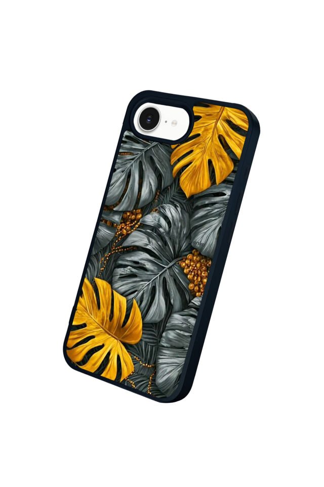 iPhone 16E Uyumlu Botanik Tasarımlı Glossy Premium Kılıf