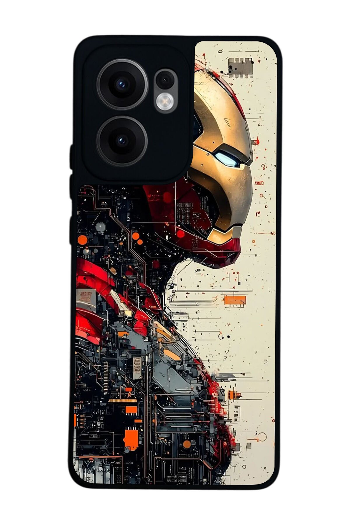 Oppo Reno 13F Uyumlu Iron Man ( Demir Adam ) Tasarımlı Glossy Premium Kılıf