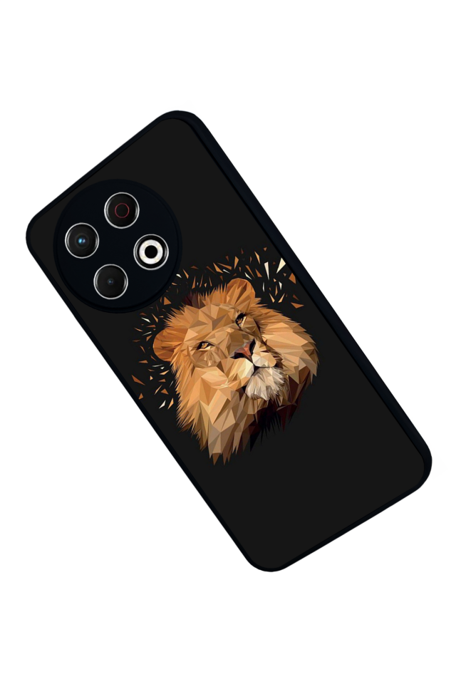 Tecno Spark 30 Pro Uyumlu Aslan Tasarımlı Glossy Premium Kılıf