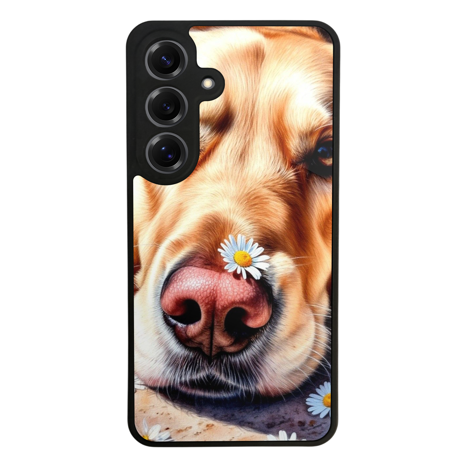 Samsung Galaxy S25 Uyumlu Golden Kopek Tasarımlı Glossy Premium Kılıf