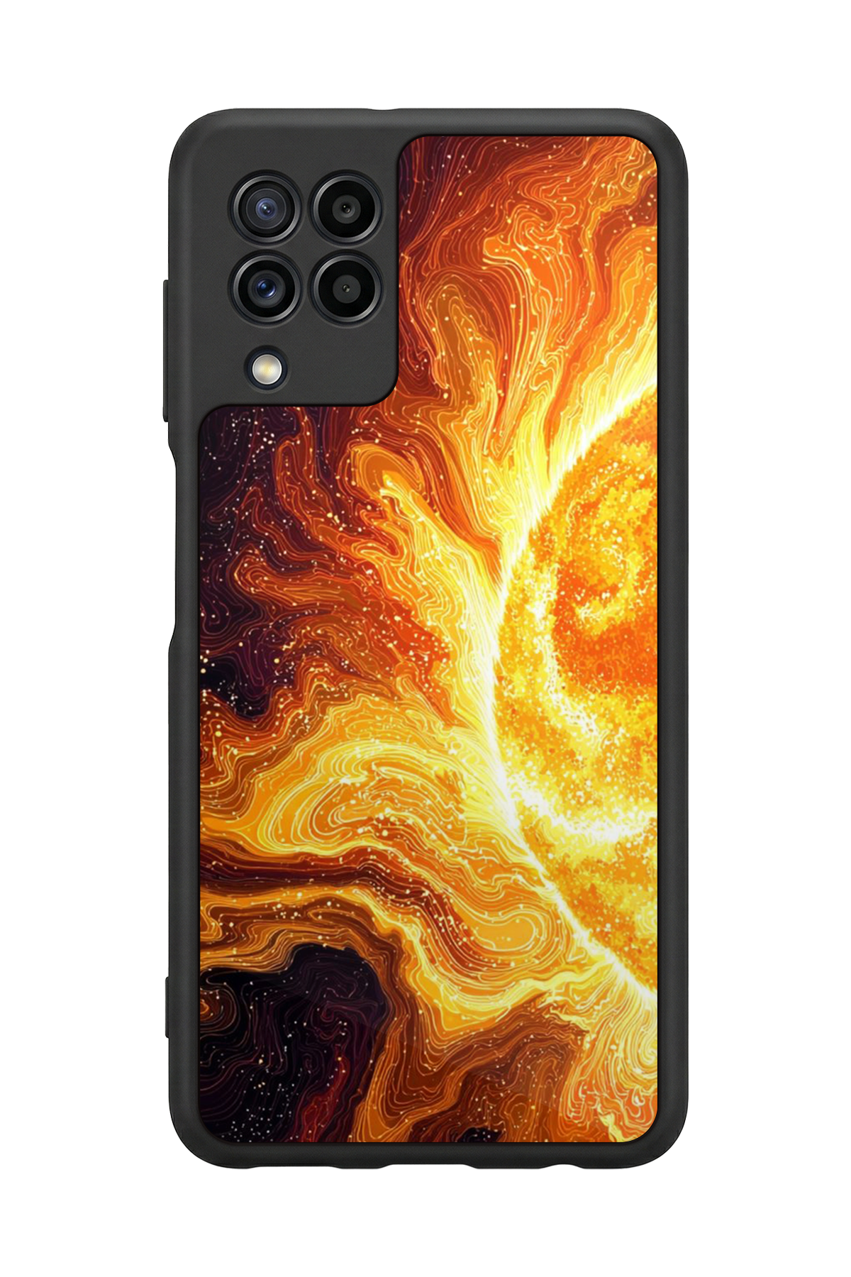 Samsung Galaxy M22 Uyumlu Güneş Tasarımlı Glossy Premium Kılıf