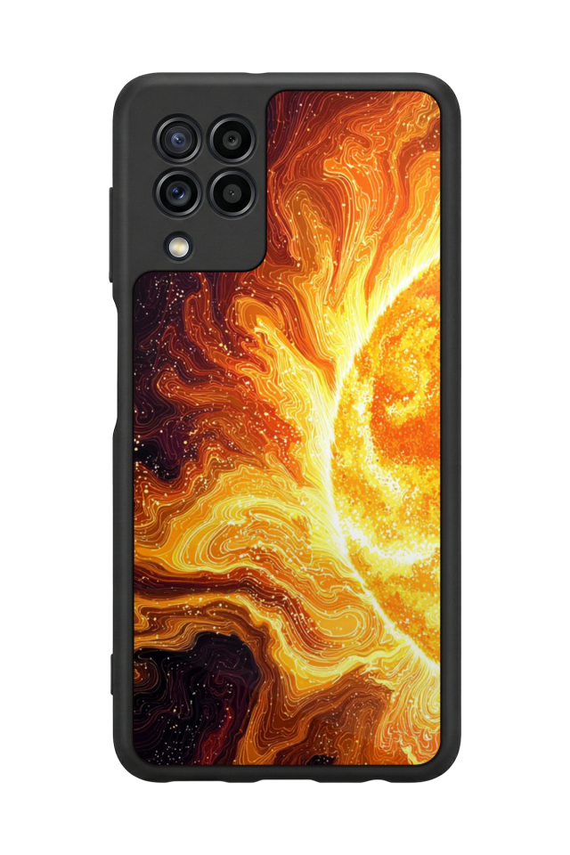 Samsung Galaxy M22 Uyumlu Güneş Tasarımlı Glossy Premium Kılıf