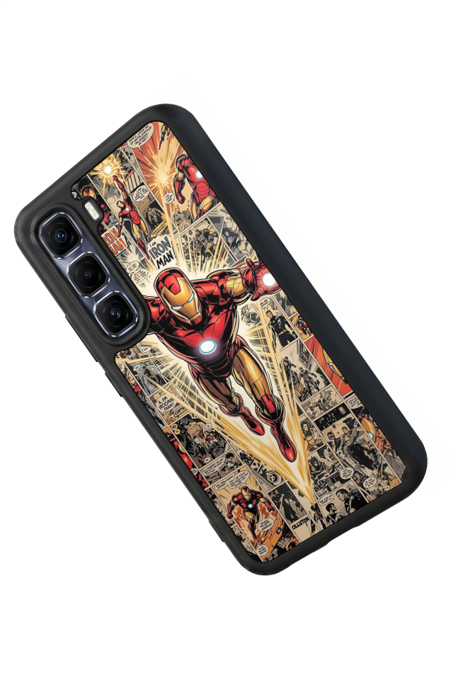 Infinix Hot 60 Pro Plus Uyumlu Iron Man ( Demir Adam ) Tasarımlı Glossy Premium Kılıf