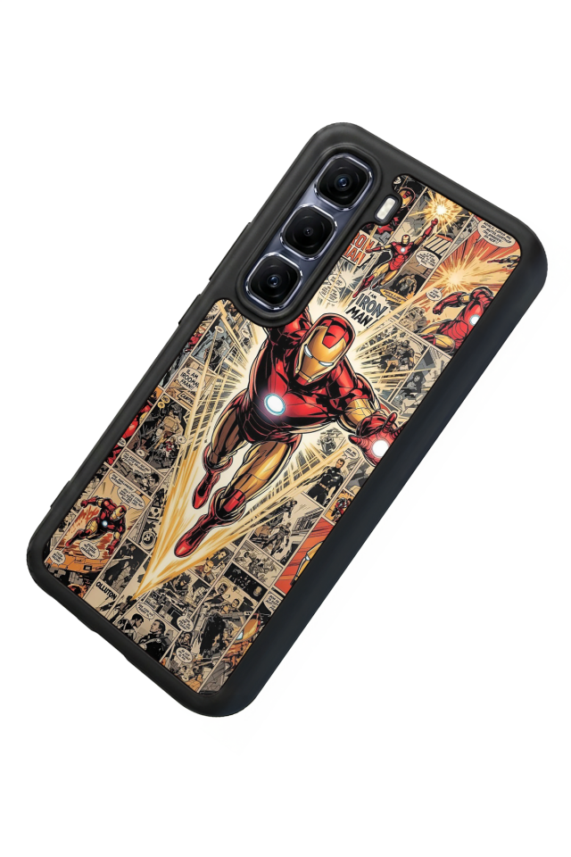 Infinix Hot 60 Pro Plus Uyumlu Iron Man ( Demir Adam ) Tasarımlı Glossy Premium Kılıf