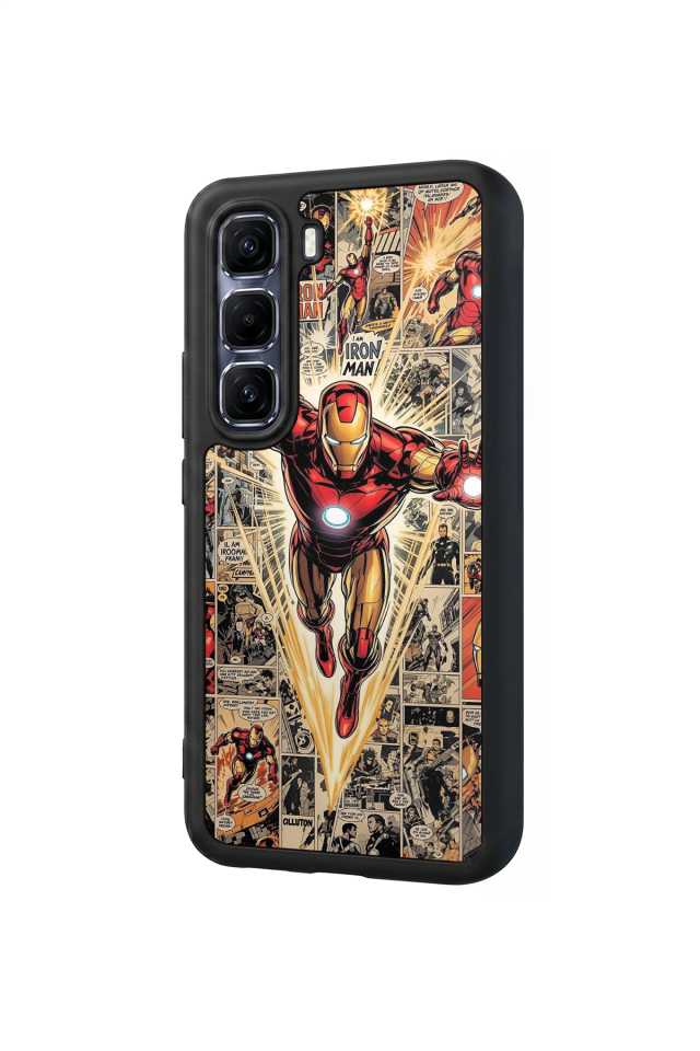 Infinix Hot 60 Pro Plus Uyumlu Iron Man ( Demir Adam ) Tasarımlı Glossy Premium Kılıf
