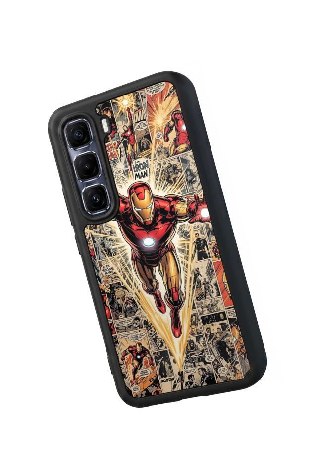 Infinix Hot 60 Pro Plus Uyumlu Iron Man ( Demir Adam ) Tasarımlı Glossy Premium Kılıf