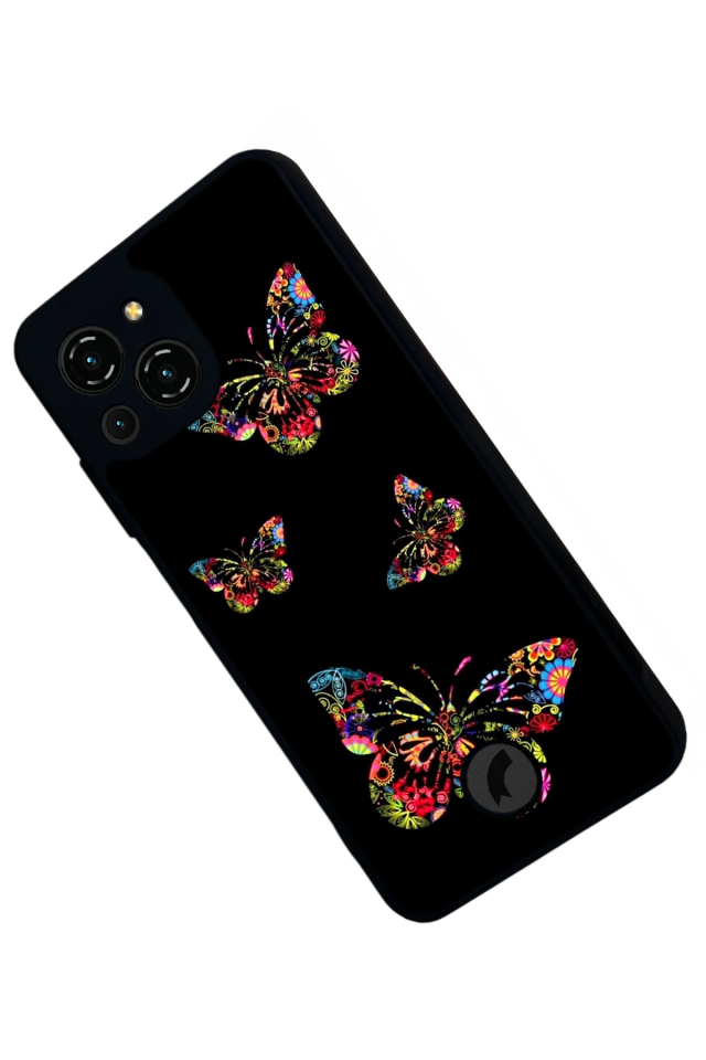 Reeder S23 Pro Max Uyumlu Kelebek Tasarımlı Glossy Premium Kılıf