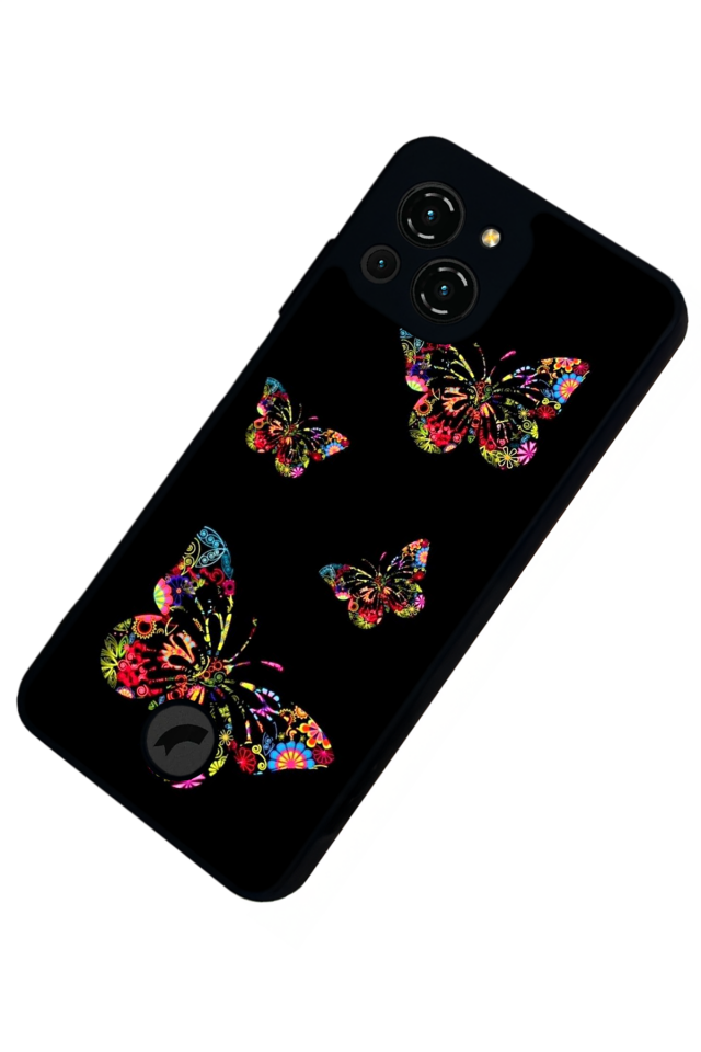 Reeder S23 Pro Max Uyumlu Kelebek Tasarımlı Glossy Premium Kılıf