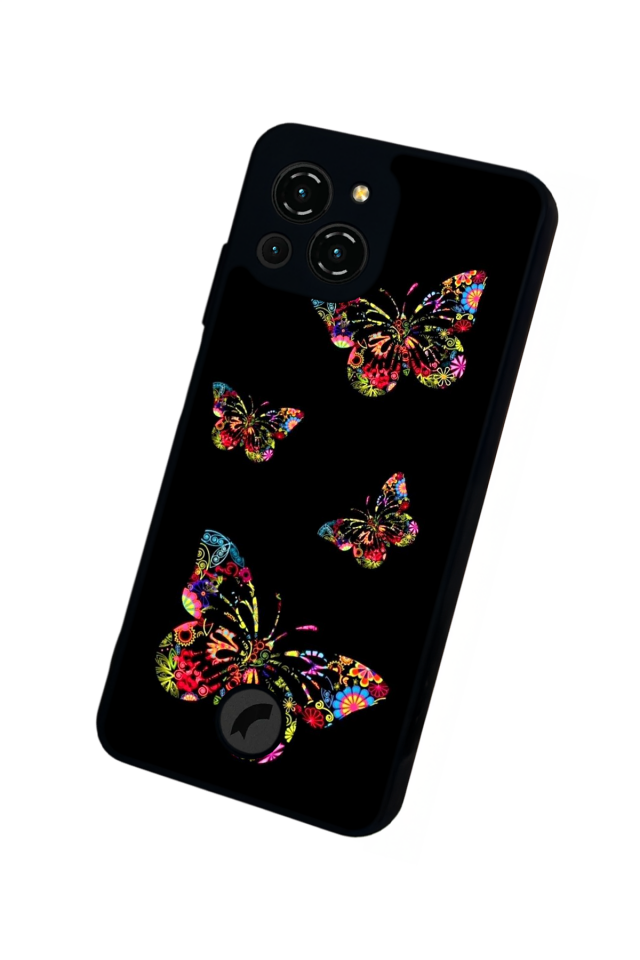 Reeder S23 Pro Max Uyumlu Kelebek Tasarımlı Glossy Premium Kılıf