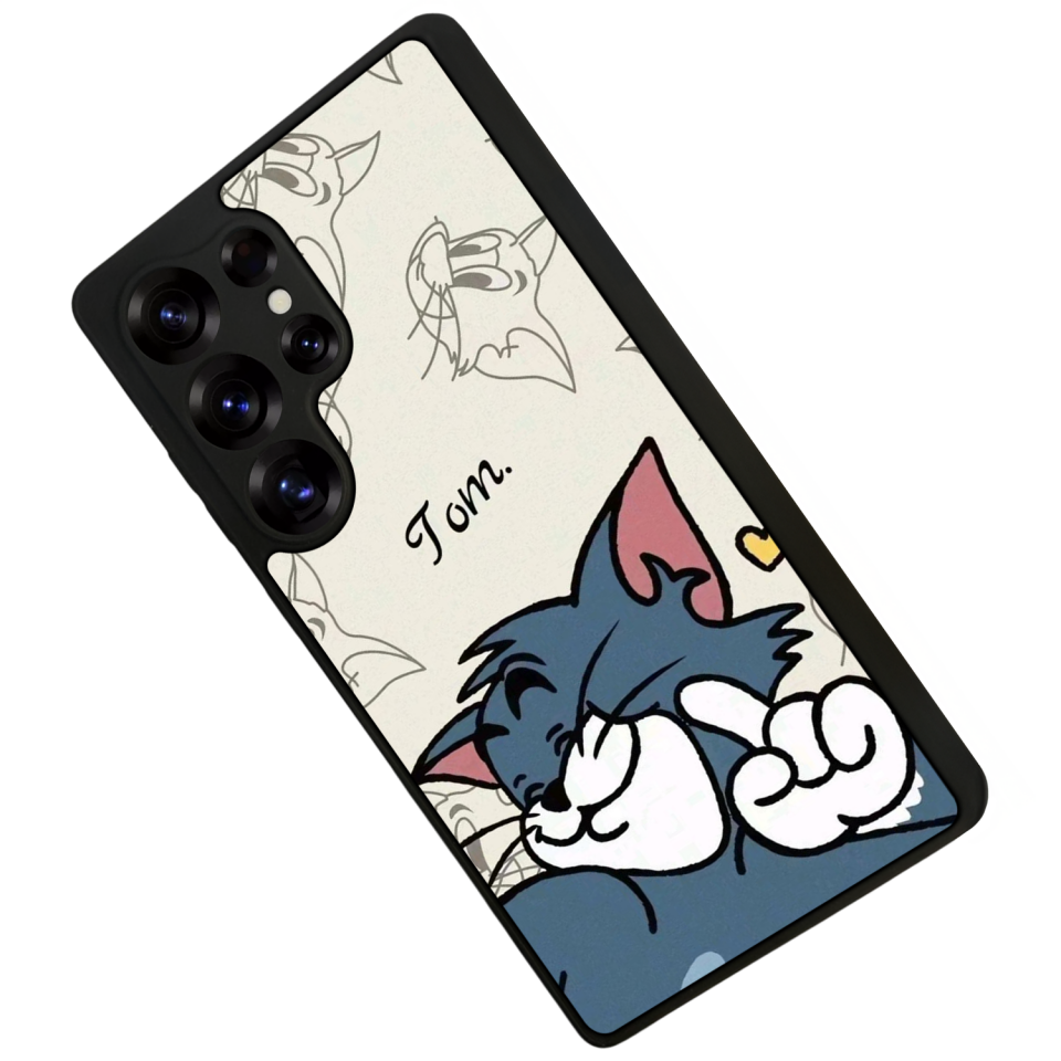 Samsung Galaxy S25 Ultra Uyumlu Tom And Jerry Tasarımlı Glossy Premium Kılıf