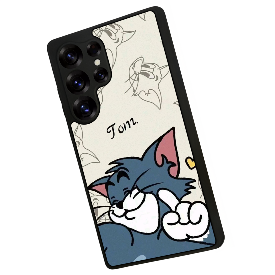 Samsung Galaxy S25 Ultra Uyumlu Tom And Jerry Tasarımlı Glossy Premium Kılıf