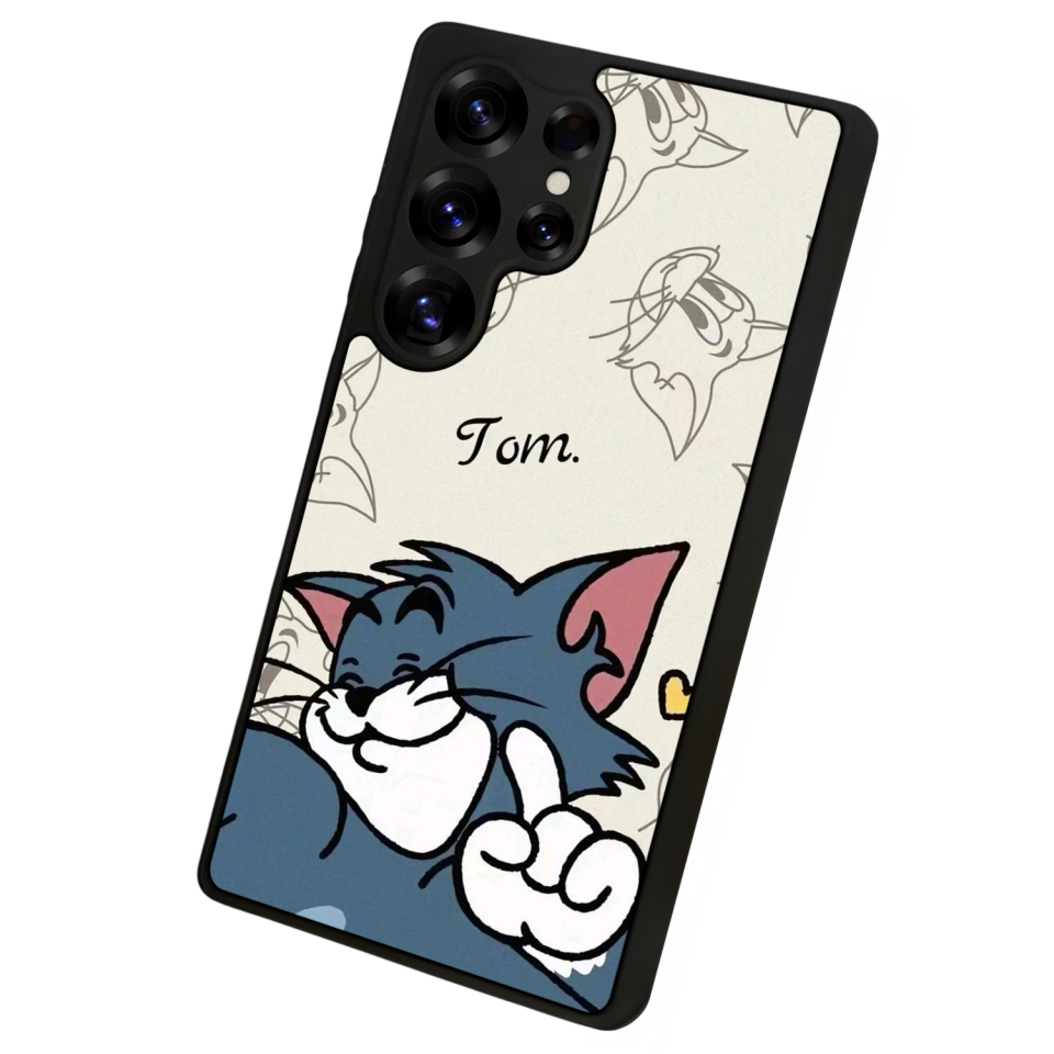 Samsung Galaxy S25 Ultra Uyumlu Tom And Jerry Tasarımlı Glossy Premium Kılıf