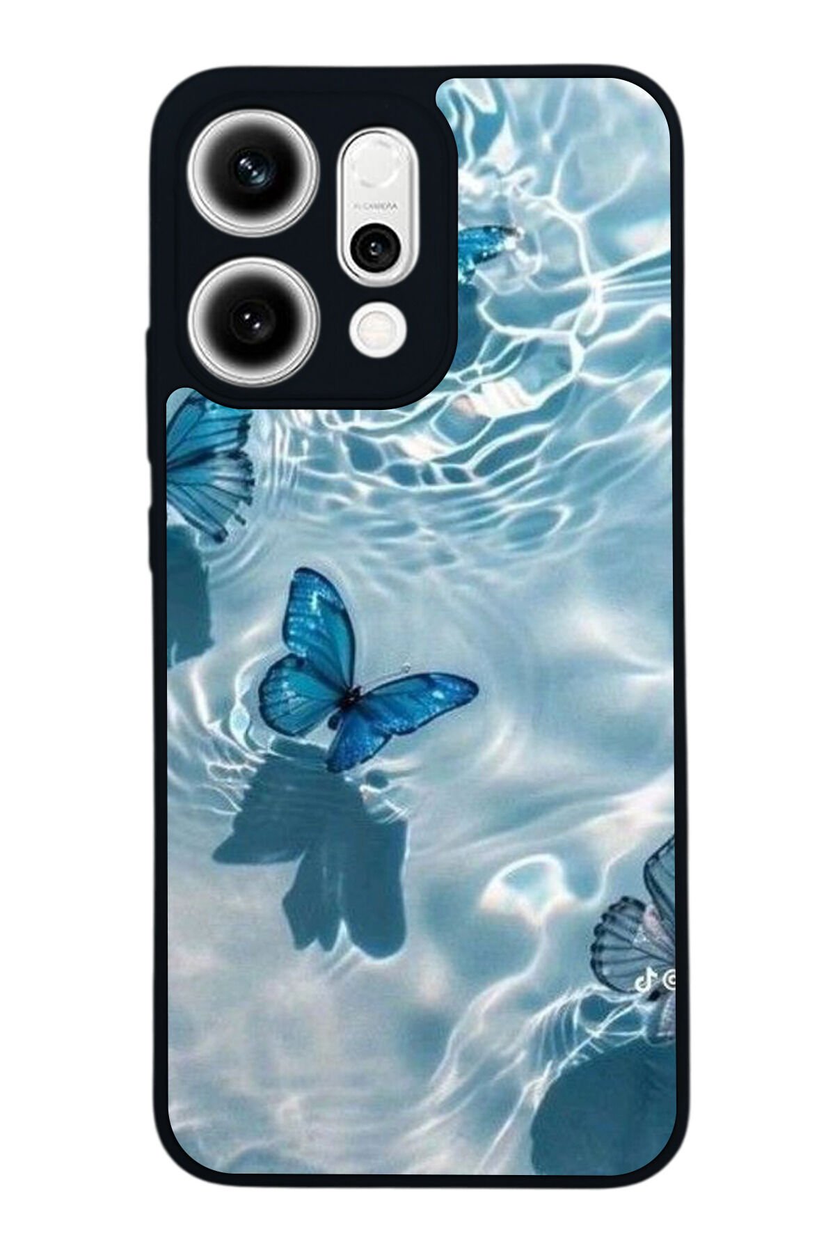 Oppo Reno 14 Uyumlu Kelebek Tasarımlı Glossy Premium Kılıf