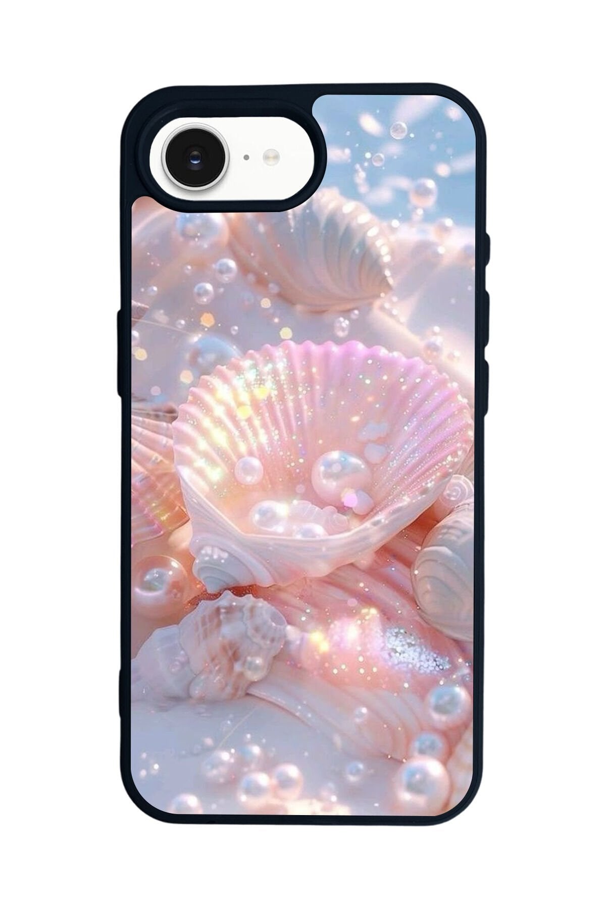 iPhone 16E Uyumlu İnci Tasarımlı Glossy Premium Kılıf