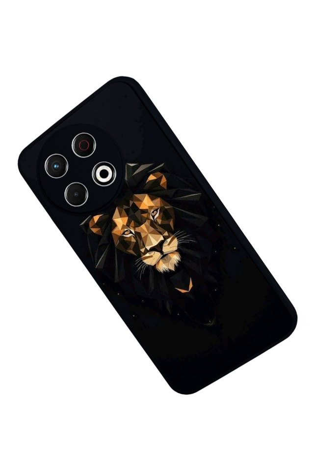 Tecno Spark 30 Pro Uyumlu Aslan Tasarımlı Glossy Premium Kılıf